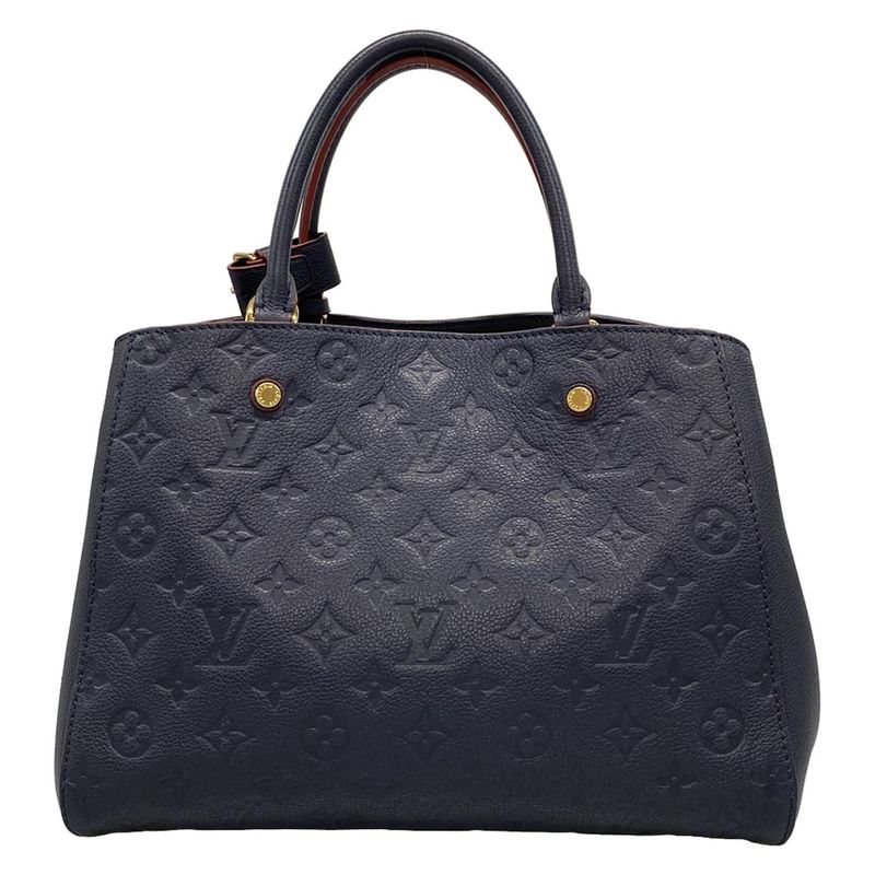 Louis Vuitton Handbag Monogram/empreinte Montaigne MM M42746 Marine Rouge