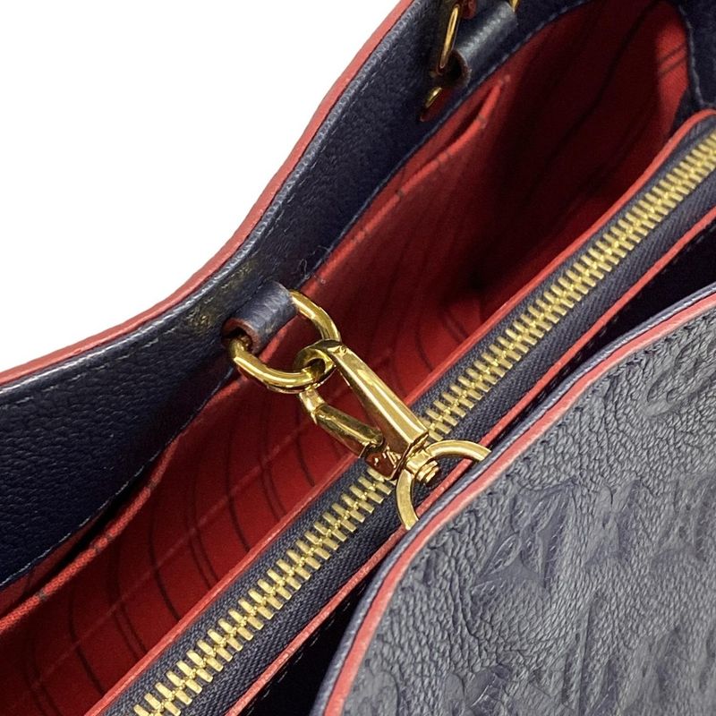 Louis Vuitton Handbag Monogram/empreinte Montaigne MM M42746 Marine Rouge