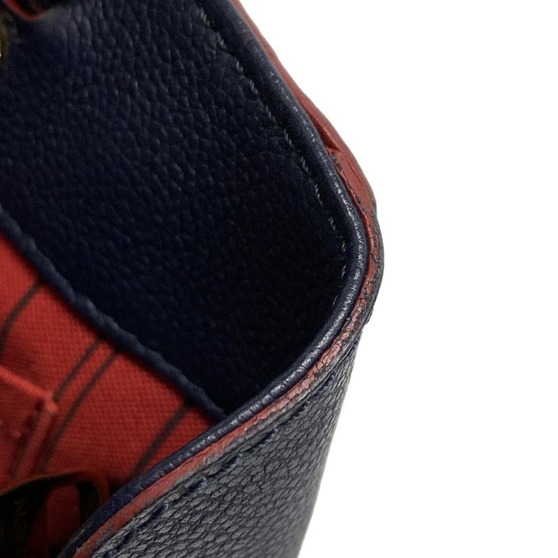 Louis Vuitton Handbag Monogram/empreinte Montaigne MM M42746 Marine Rouge