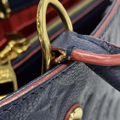 Louis Vuitton Handbag Monogram/empreinte Montaigne MM M42746 Marine Rouge