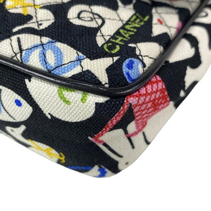 Chanel Shoulder Bag Baby Animal Black X White X Multi Gold Hardware Chain