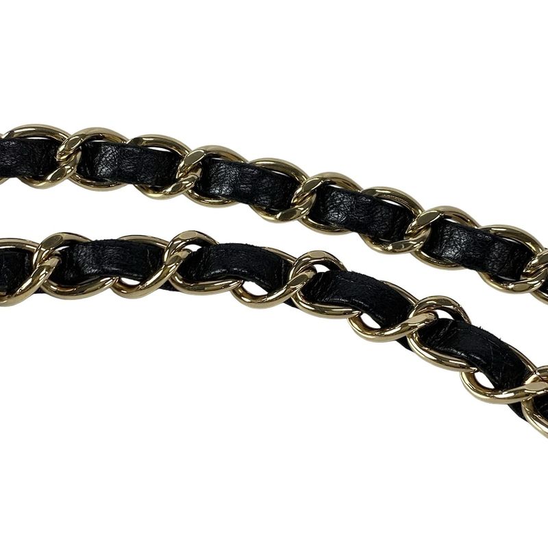 Chanel Shoulder Bag Baby Animal Black X White X Multi Gold Hardware Chain