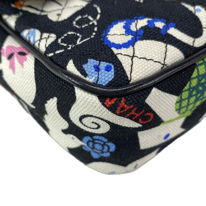 Chanel Shoulder Bag Baby Animal Black X White X Multi Gold Hardware Chain