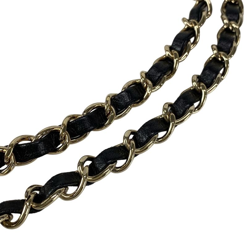 Chanel Shoulder Bag Baby Animal Black X White X Multi Gold Hardware Chain