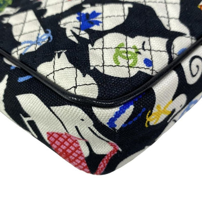 Chanel Shoulder Bag Baby Animal Black X White X Multi Gold Hardware Chain