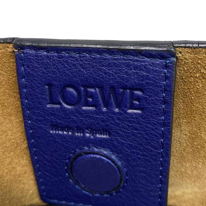 Loewe Tote Bag T Shopper Bag Navy Leather
