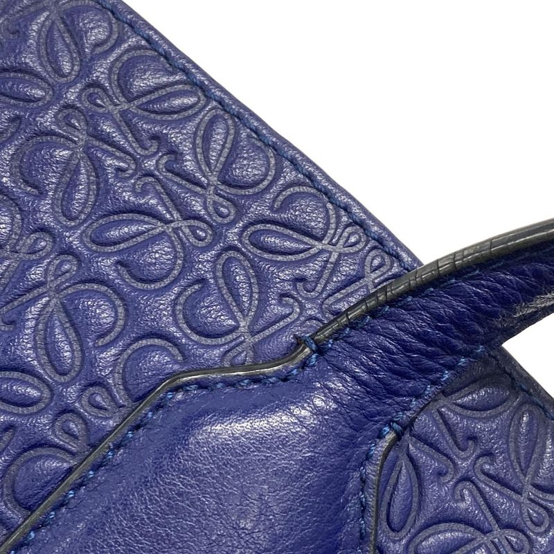 Loewe Tote Bag T Shopper Bag Navy Leather