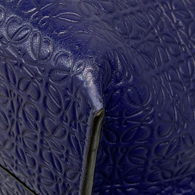 Loewe Tote Bag T Shopper Bag Navy Leather