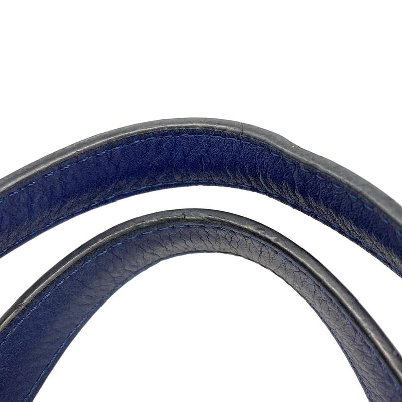 Loewe Tote Bag T Shopper Bag Navy Leather