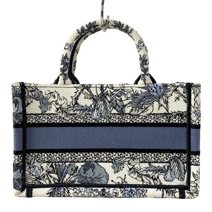 Dior Christian Dior Tote Bag Book Tote Mini Bag White X Blue Grey X Multi Floral