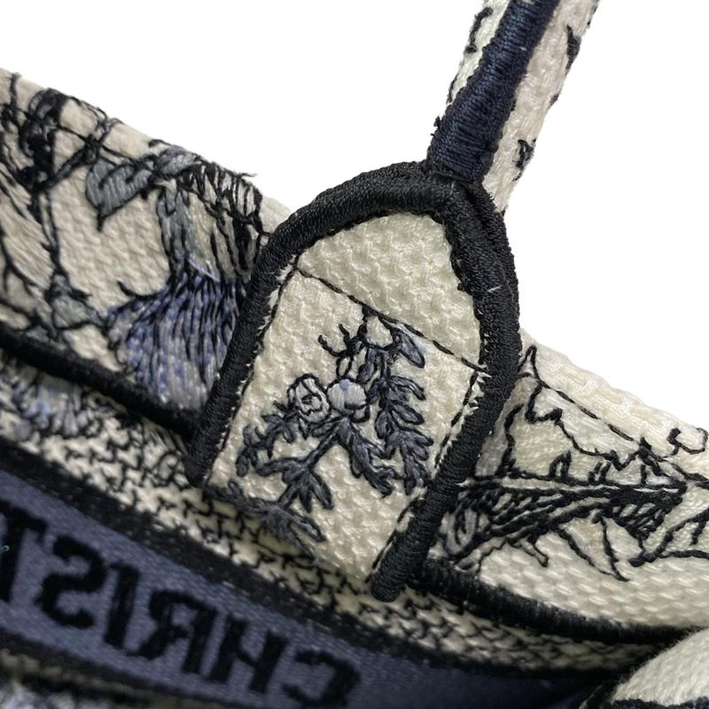 Dior Christian Dior Tote Bag Book Tote Mini Bag White X Blue Grey X Multi Floral