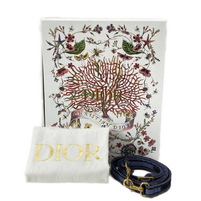 Dior Christian Dior Tote Bag Book Tote Mini Bag White X Blue Grey X Multi Floral