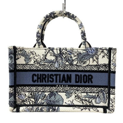 Dior Christian Dior Tote Bag Book Tote Mini Bag White X Blue Grey X Multi Floral