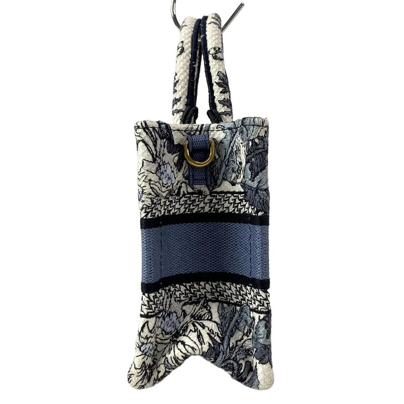 Dior Christian Dior Tote Bag Book Tote Mini Bag White X Blue Grey X Multi Floral