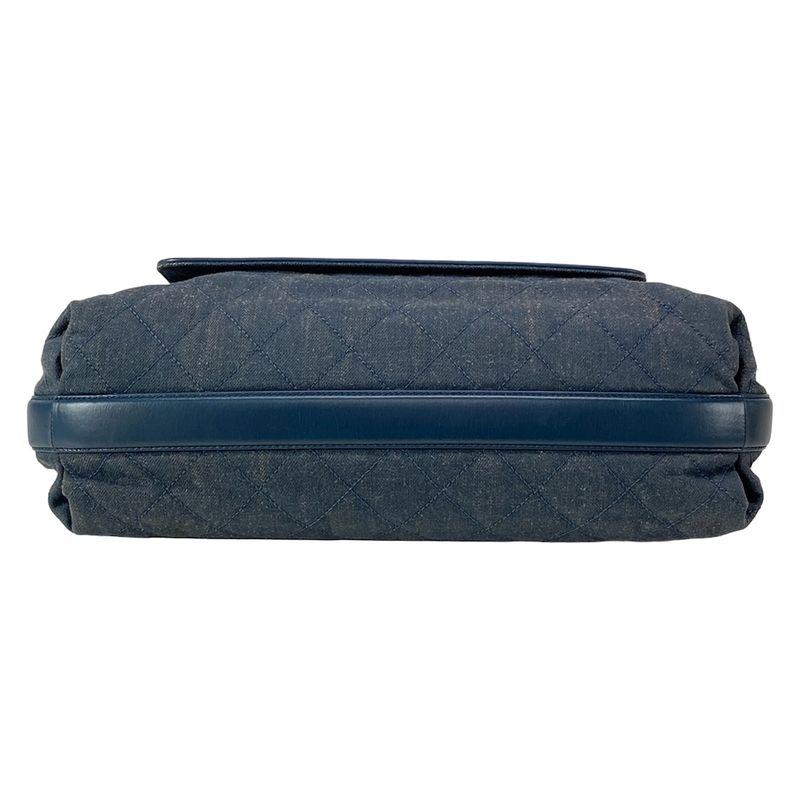 Chanel Tote Bag Matelasse A93560 Navy 2way Chain Shoulder Gold Hardware Leather