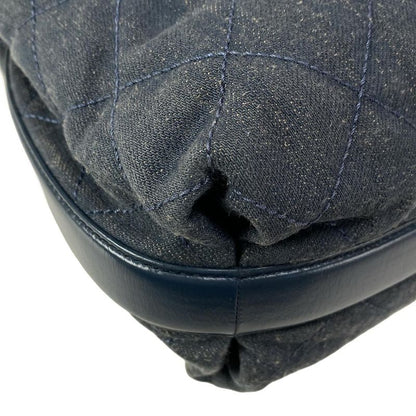 Chanel Tote Bag Matelasse A93560 Navy 2way Chain Shoulder Gold Hardware Leather