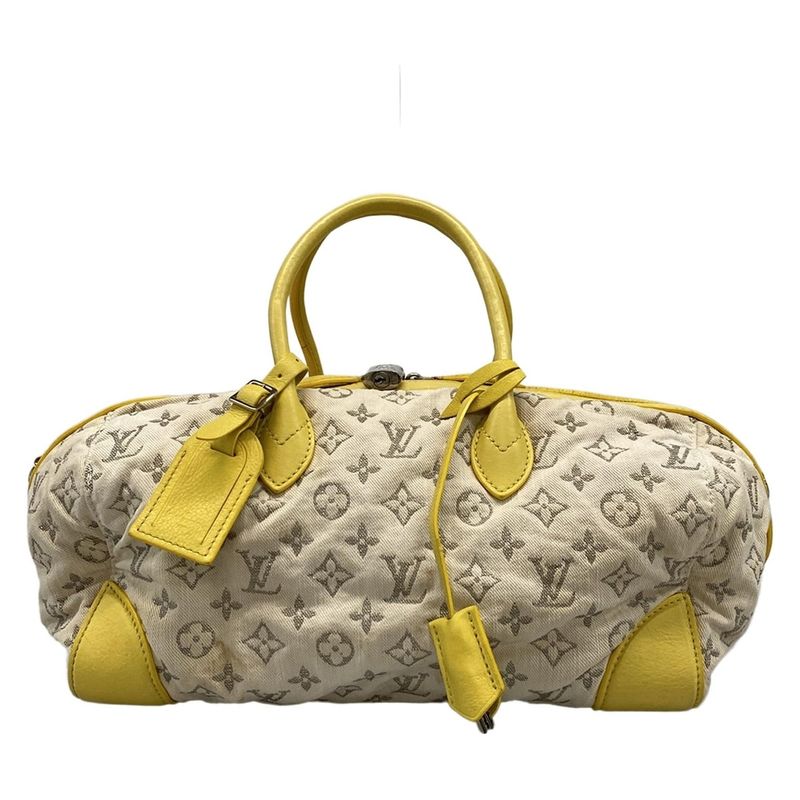 Louis Vuitton Handbag Monogram Denim Speedy Round M40709 Jeanne