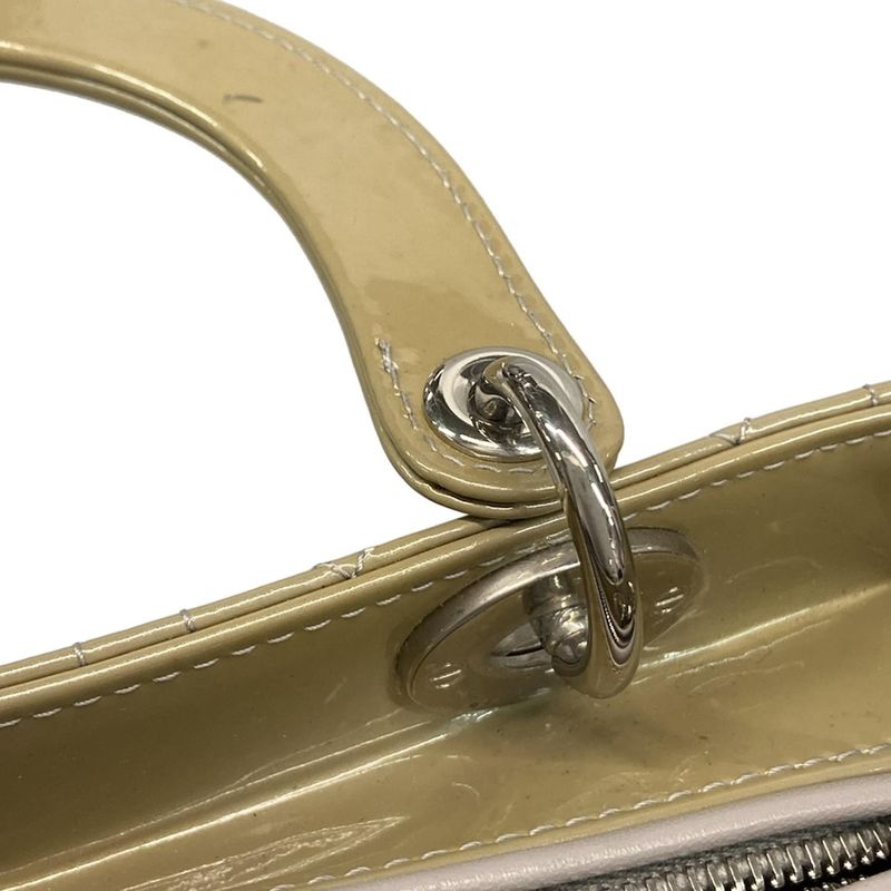 Dior Christian Dior Handbag Lady Dior Medium Bag M0550pvrp Gray Leather