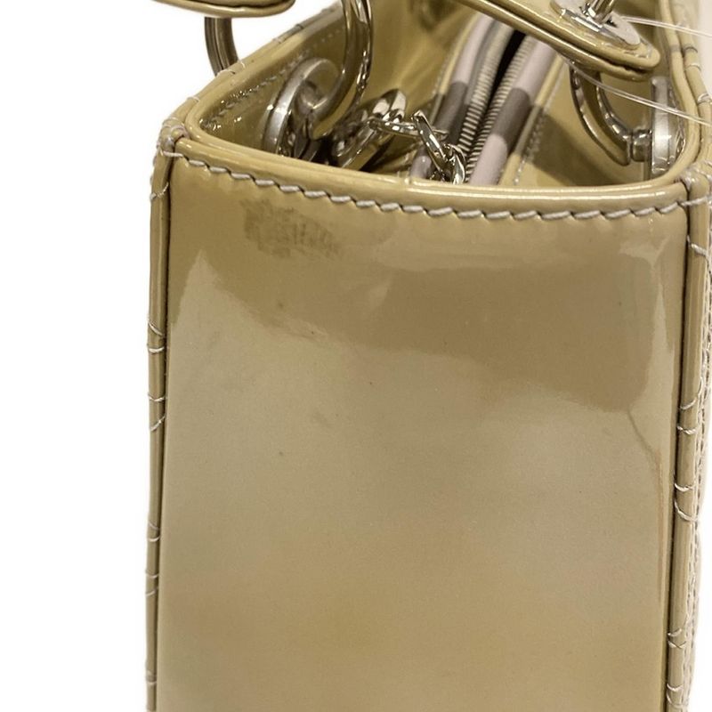 Dior Christian Dior Handbag Lady Dior Medium Bag M0550pvrp Gray Leather