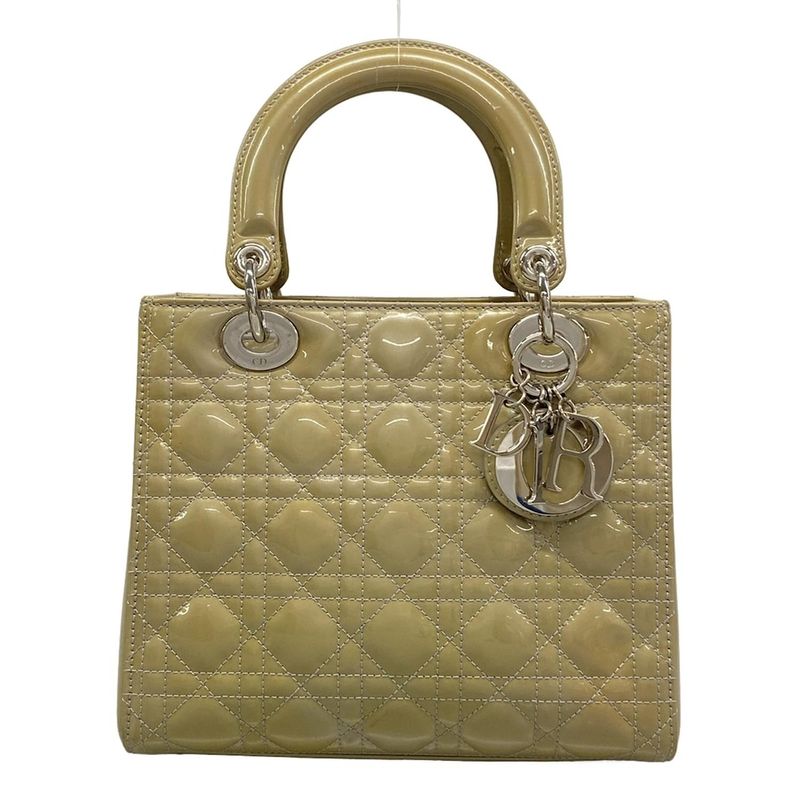 Dior Christian Dior Handbag Lady Dior Medium Bag M0550pvrp Gray Leather