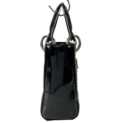 Dior Christian Dior Handbag Lady Dior Mini Bag Black Leather
