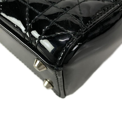 Dior Christian Dior Handbag Lady Dior Mini Bag Black Leather