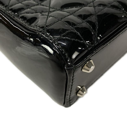 Dior Christian Dior Handbag Lady Dior Mini Bag Black Leather