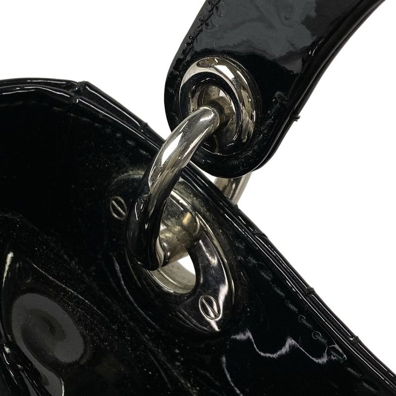 Dior Christian Dior Handbag Lady Dior Mini Bag Black Leather