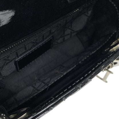 Dior Christian Dior Handbag Lady Dior Mini Bag Black Leather