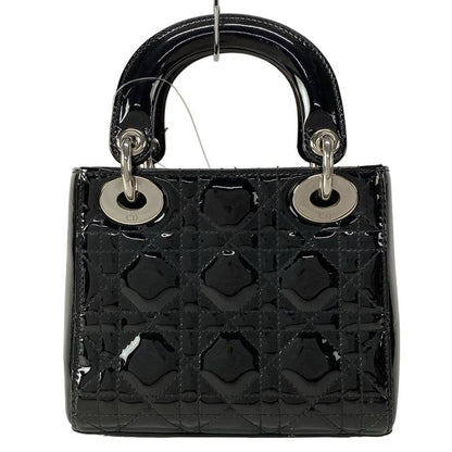 Dior Christian Dior Handbag Lady Dior Mini Bag Black Leather