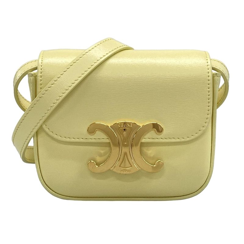 Celine Shoulder Bag Excellent Condition Mini Claude Light Yellow
