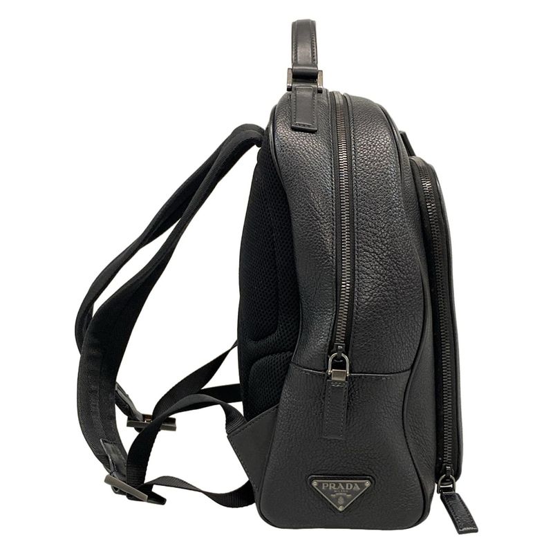 Prada Backpack Sac - 2vz011 Black Leather