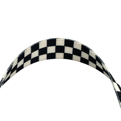 Celine Waist Pouch Triomphe Canvas Belt Bag 195972 Black Dark Brown and White