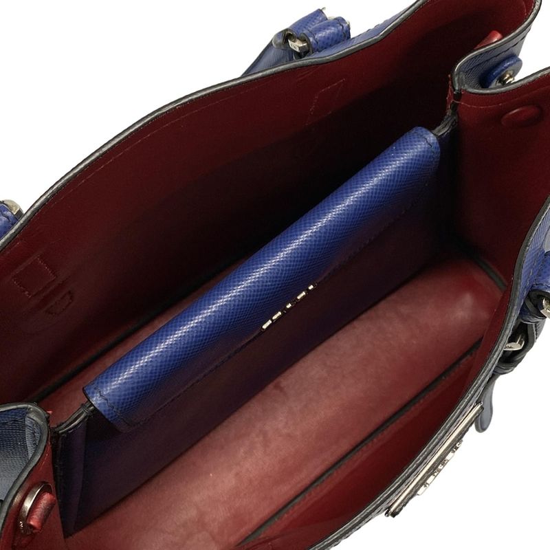 Prada Tote Bag - Blue Leather