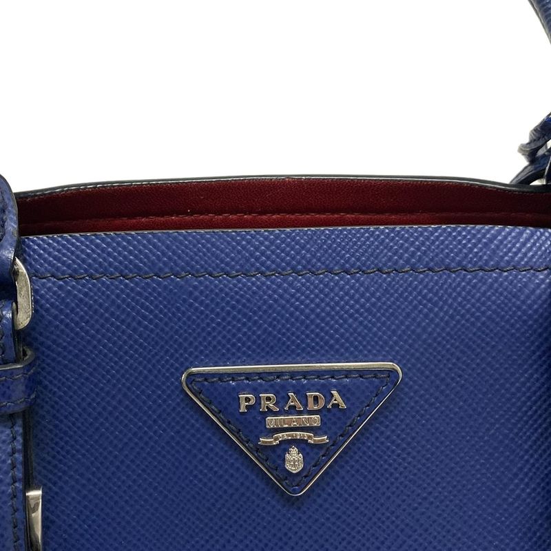 Prada Tote Bag - Blue Leather
