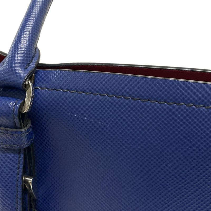 Prada Tote Bag - Blue Leather