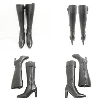 Chanel Excellent Condition Boxed Storage with Bag Leather Long Boots Shoes Heel