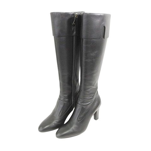 Chanel Excellent Condition Boxed Storage with Bag Leather Long Boots Shoes Heel