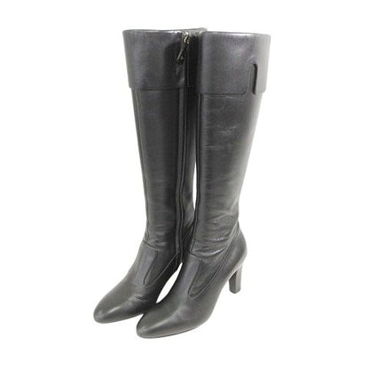 Chanel Excellent Condition Boxed Storage with Bag Leather Long Boots Shoes Heel