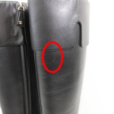 Chanel Excellent Condition Boxed Storage with Bag Leather Long Boots Shoes Heel