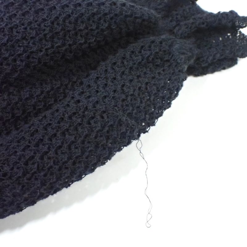 Chanel Long Sleeve Sweater Size 34 S Women - P64322 Black Lace Knitting Pearl