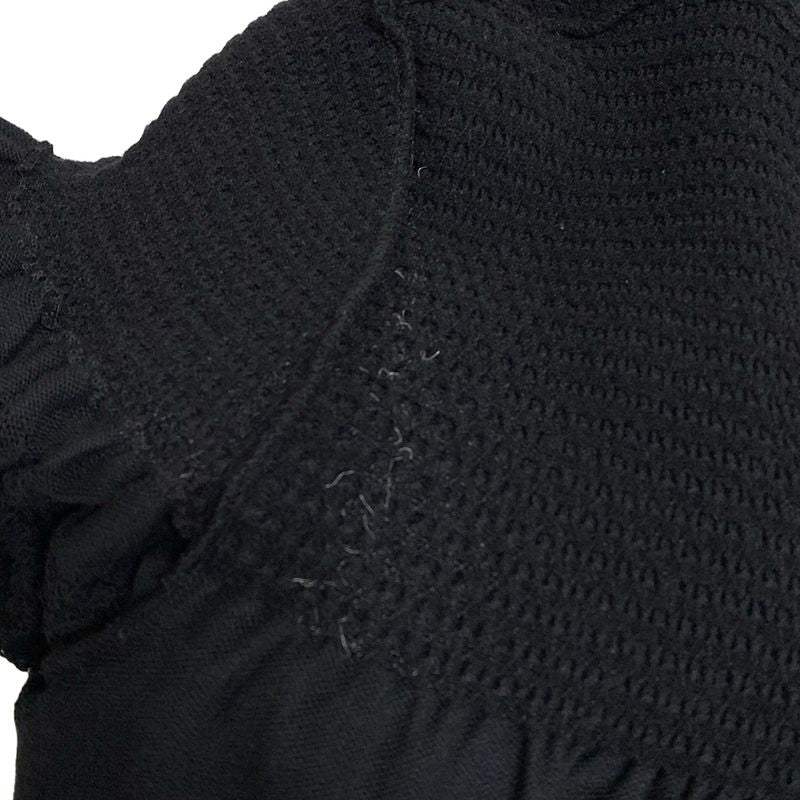 Chanel Long Sleeve Sweater Size 34 S Women - P64322 Black Lace Knitting Pearl