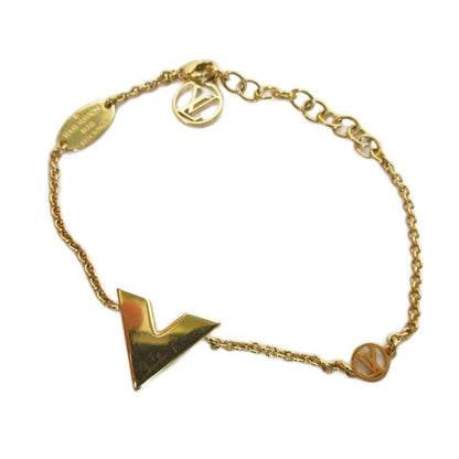 Louis Vuitton Monogram Bracelet - Escential V M00858 LV Logo GP Gold Color
