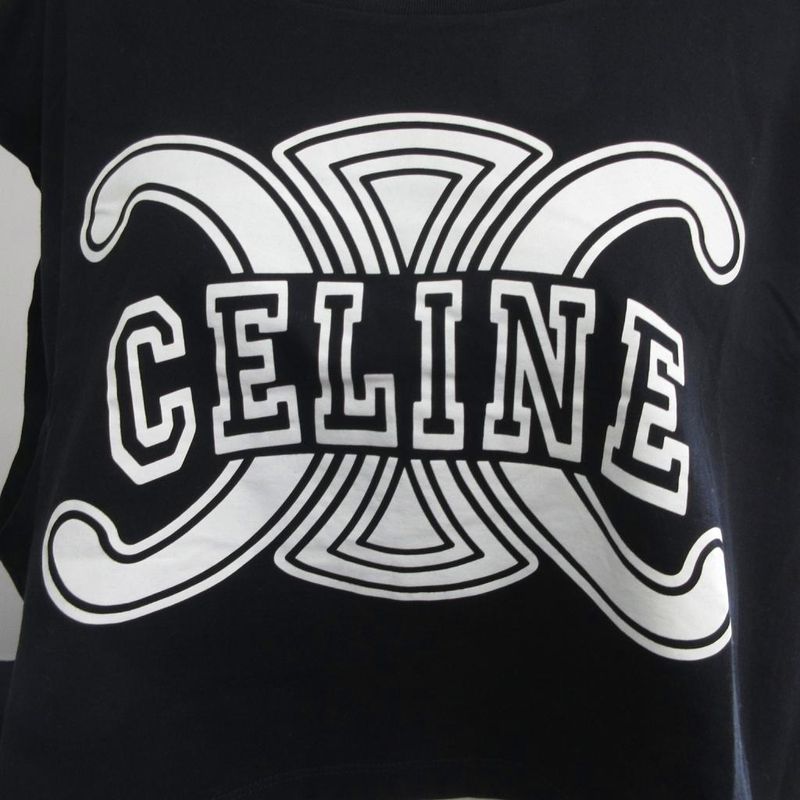 Celine Excellent Condition 23ss Triomphe Cropped T-Shirt Print Sleeveless Cut