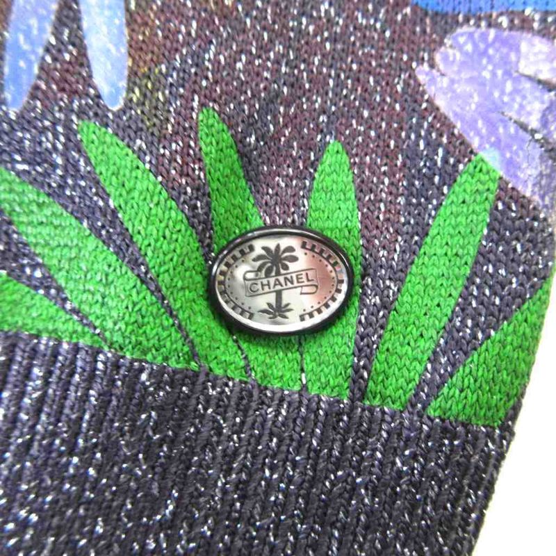 Chanel Excellent Condition 17c Cuba Cruise Collection Look58 Floral Sweater