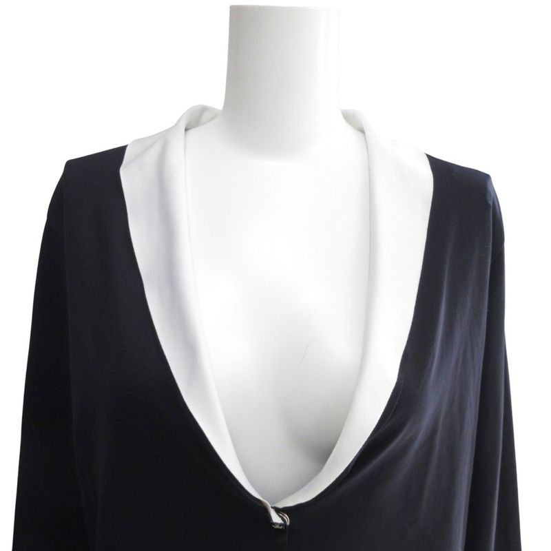 Chanel 03c Cruise Collection Bicolor Jersey Knit Satin Jacket Coco Mark Button