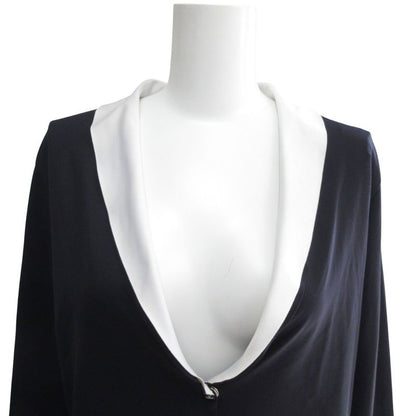 Chanel 03c Cruise Collection Bicolor Jersey Knit Satin Jacket Coco Mark Button