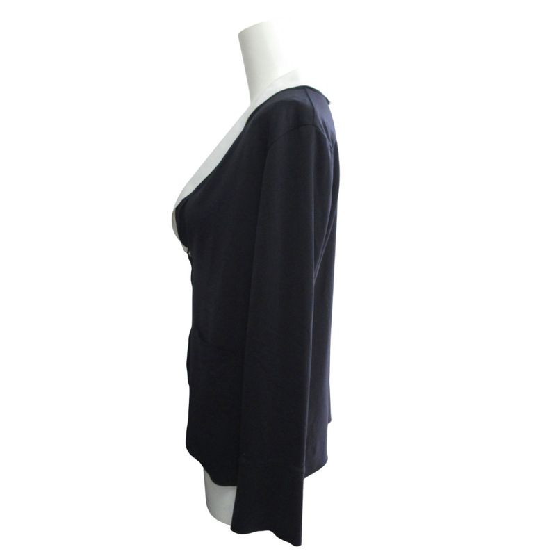 Chanel 03c Cruise Collection Bicolor Jersey Knit Satin Jacket Coco Mark Button