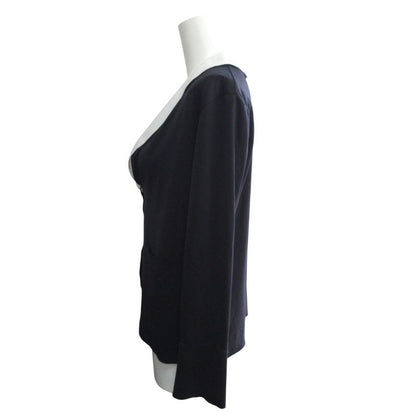 Chanel 03c Cruise Collection Bicolor Jersey Knit Satin Jacket Coco Mark Button