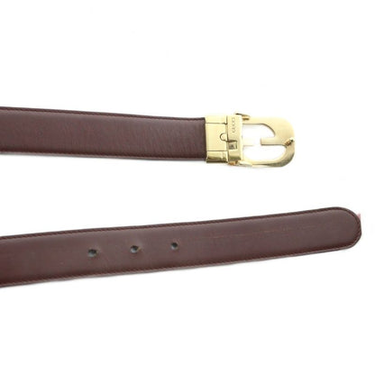 Gucci Belt Gold Hardware Logo Leather Belt Outside Black - Gy18 Mq - OH